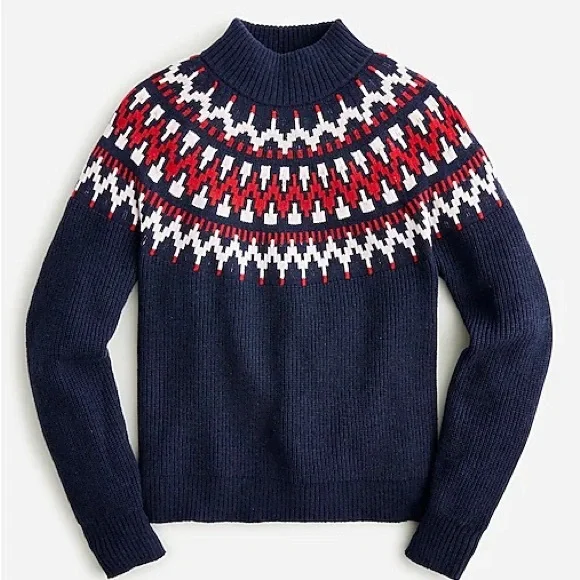 JCrew Fair Isle sweater NWT sz M - Picture 1 of 8